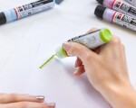 Marabu Acryl Color sada squeegee Pastel 6×25 ml + stěrka