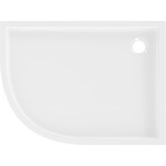 MEXEN - Flow+ Sprchová vanička čtvrtkruh asymetrická pravá 100 x 90, bílá lesk 46Q109010RH