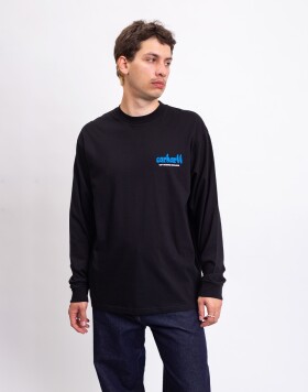 Tričko Carhartt WIP L/S Framework T-Shirt Black