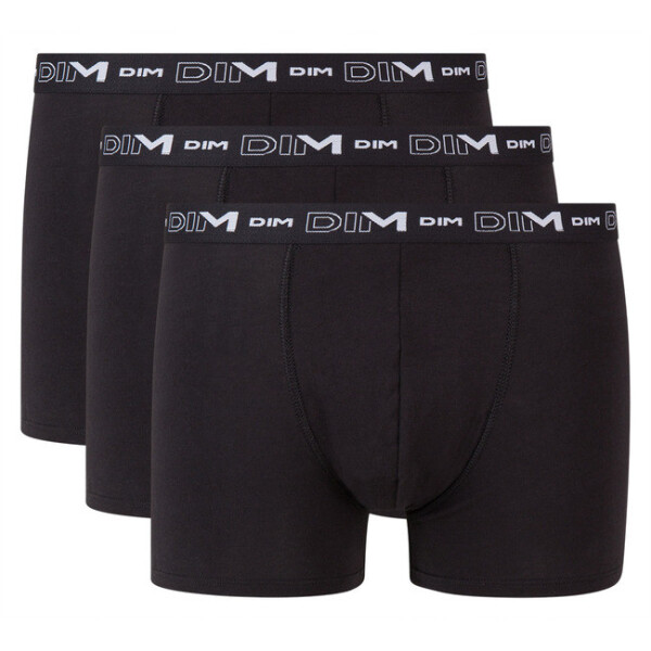 Pánské boxerky 3 ks DIM COTTON STRETCH BOXER 3x - DIM - černá XL
