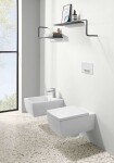 VILLEROY & BOCH - Memento 2.0 Závěsný bidet, s 1 otvorem pro baterii, CeramicPlus, Stone White 443300RW