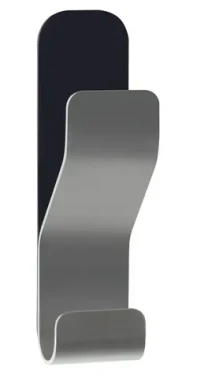 Spirella ANOBILE stříbrná-černá / Dvojitý samolepící háček / nerezová ocel / 30 x 110 mm