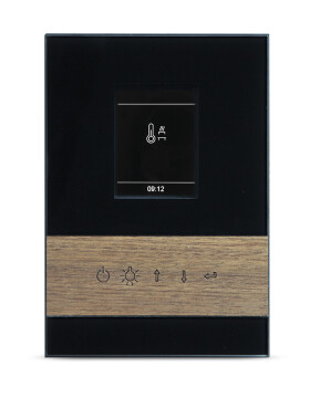 EOS EmoStyle Hi, řídící jednotka pro suchou i vlhkou saunu, černá/ořech CFSEOS6414L