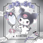 Nástěnný kalendář poznámkový 2027 Notique Kuromi, 30 x 30 cm