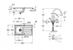 GROHE - Dřezy Set dřezu K200 a baterie BauEdge, kartáčovaná nerez/chrom 31562SD1