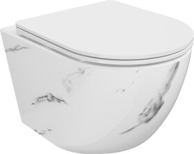 MEXEN - Lena Závěsná WC mísa včetně sedátka s slow-slim, Duroplastu, bílý kámen 30224092