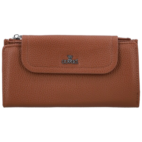 Trendy dámská koženková peněženka Coveri Elaya, hnědá