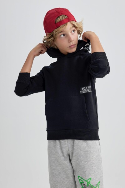 DEFACTO Boy's Oversize Fit Hooded Sweatshirt