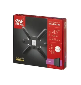 One For All Ultraslim Flat WM6211 černá / Držák TV na stěnu / 13-43" / VESA 75-200 / pevný / nosnost 40 kg (WM6211)