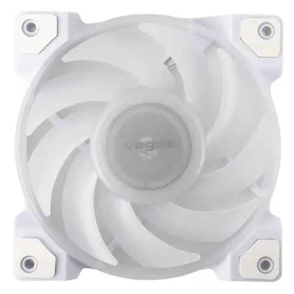AKASA VEGAS A12 bílá / 120mm / Dual Ball Bearing / 32.7 dB @ 2000 RPM / 52.3 CFM / 4-Pin PWM (AK-FN111-WH)