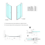 POLYSAN - FORTIS EDGE sprchové dveře do niky 900, čiré sklo, pravé FL1690R
