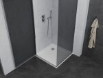 MEXEN/S - Pretoria sprchový kout 100x100, grafit , chrom + sprchová vanička včetně sifonu 852-100-100-01-40-4010