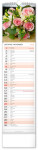 Nástěnný kalendář vázankový/kravata 2026 NOTIQUE - Květiny - Kvety, 12 x 48 cm