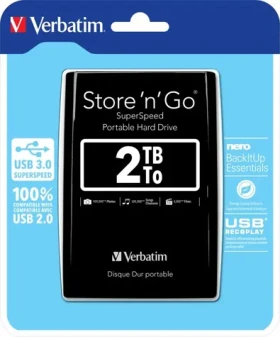 Verbatim Store 'n' Go USB 3.0 2TB černá / Externí HDD / 2.5/ USB 3.0 / 5 400 ot-min (53177)