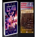 Obraz Kansas City Chiefs NFL Super Bowl LVIII Champions Ticket 3D Block Art