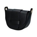 Trendy dámská kožená crossbody kabelka Menta, černá