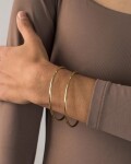ELENYS Bangle Duo – pozlacený sada 18K žluté zlato & ocel Délka náramku: Průměr 6 cm / obvod cca 18,8 cm
