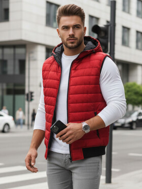 Pánská červená vesta FashionStreet TX4265 XL