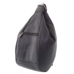 Pánský menší kožený batoh Leo, černý