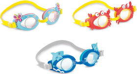 Plavecké brýle dětské PLAY zvířátka 3 druhy na kartě 20x15cm 3-8 let - Alltoys Intex