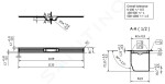 I-Drain - Linear 72 Nerezový sprchový žlab, délka 1100 mm, s hydroizolací ID5M11001X1