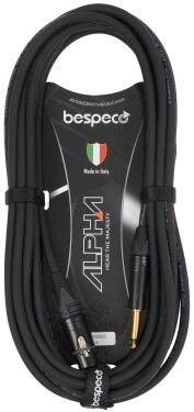 Bespeco Alpha Microphone Cable Neutrik XLR F Jack 6 m