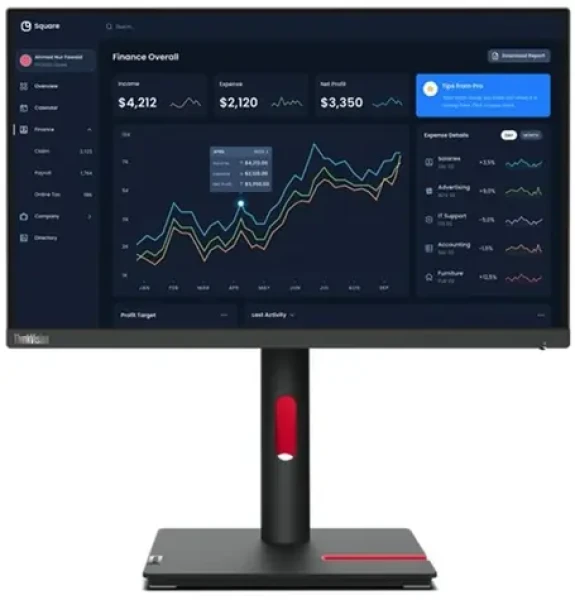 21.5" Lenovo ThinkVision T22i-30 černá / IPS / 1920 x 1080 / 4ms / 250cd / 1000:1 / DP+HDMI+VGA / VESA / Pivot (63B0MAT6EU)