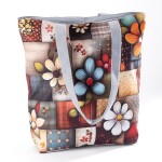 Dámská potištěná taška Patchwork květy