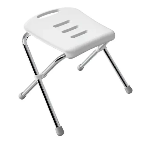 Spirella SITZ sedátko do sprchy skládací bílé / chromovaná ocel / 47 cm / do 130 kg (7610583300263)