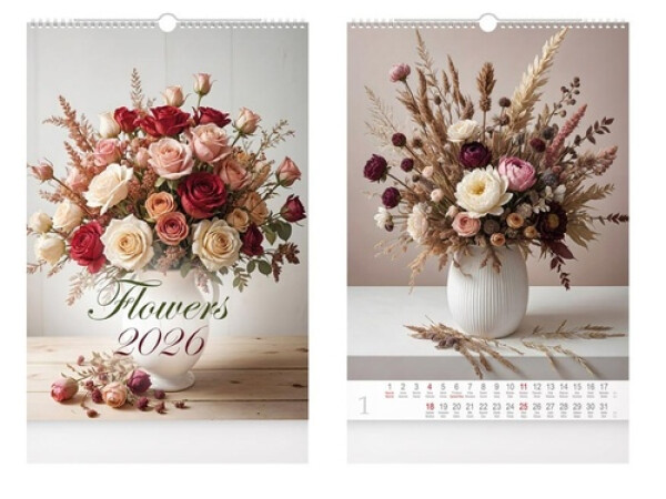 Flowers 2026 - nástěnný kalendář