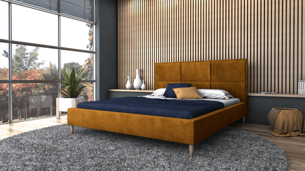 FRONTI Postel SAND 160x200 zlatá