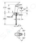 GROHE - Eurostyle Páková umyvadlová baterie S, chrom 32468003