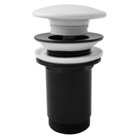 RAV Slezák - Výpusť umyvadlová CLICK-CLACK 5/4 s keramickou zátkou, Černá - matná MD0485CMATB MD0485CMATB