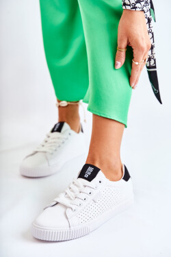 Dámské Kožené Tenisky BIG STAR HH274071 Bile-Černé 40