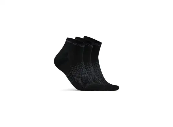 Craft Core Dry Mid 3-pack ponožky černá vel. 37-39