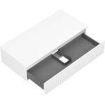 MEXEN/S - Rivel koupelnová skříňka pod umyvadlo 100 cm s deskou, 1 šuplík, reliéf , bílá mat 91A20-10023-1-BFC01
