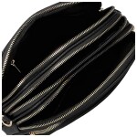 Trendy dámská koženková crossbody kabelka Glafira, černá