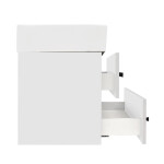 Koupelnová skříňka s umyvadlem a černou úchytkou SAT Cube Way 60x53x46 cm bílá lesk CUBE46C602BISATCW CUBE46C602BISATCW