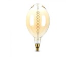 Žárovka Filament LED E27 8W BF180 bílá teplá V-TAC VT-2168D Amber Dimmable