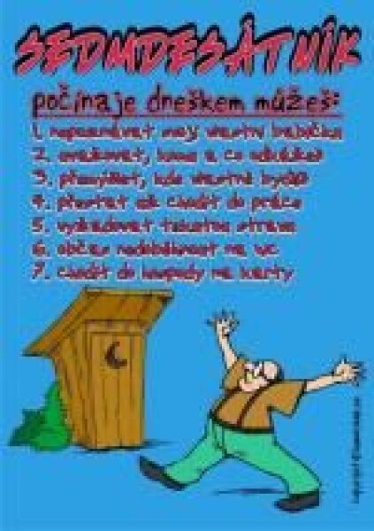 Joke21 Certifikát Sedmdesátníka – originální dárek k 70. narozeninám