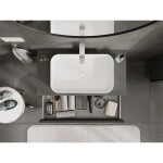 MEXEN/S - Orio koupelnová skříňka pod umyvadlo 90 cm s deskou, 1 šuplík, grafit mat 91A10-09023-1-BFC66