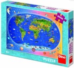 Puzzle dílků Dětská mapa