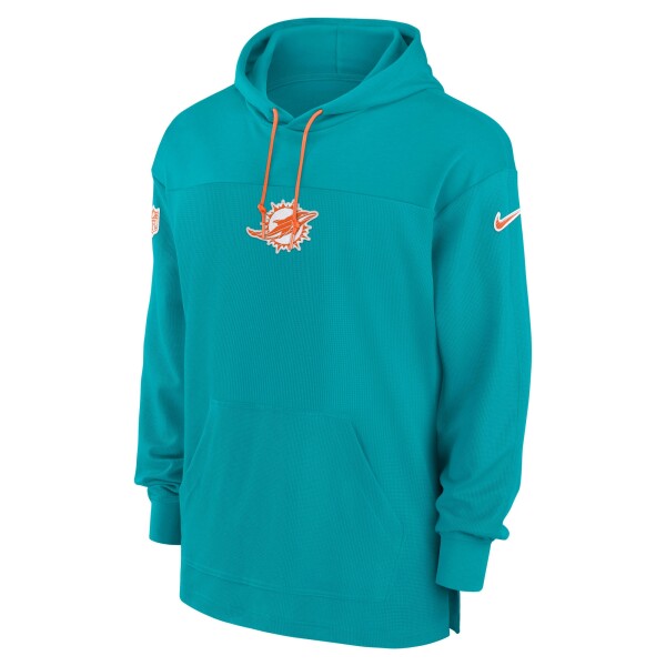 Nike Pánská mikina Miami Dolphins NFL 2024 On-Field Sideline Jersey Hoodie Velikost: 2XL