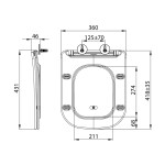 SAPHO - IMALA WC sedátko, SLIM, Soft Close, Easy Take, bílá PCS107