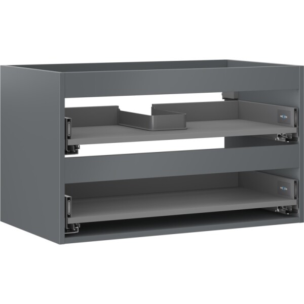 MEXEN - Box-A skříňka pro umyvadlo 80, 2 zásuvky, grafit mat 91AX0-0800-470-2-66