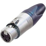 Rean AV RRX3MF-Z-012-0 XLR konektor zástrčka, vestavná, zásuvka, vestavná Pólů: 3 černá 100 ks