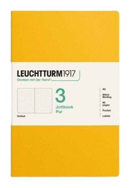 Zápisník Jottbook pur A5, 80l, tečkovaný, Sunflower, 3ks