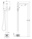 CERSANIT - Sada B719: volně stojící vana INVERTO ovál 170x80 + volně stojící baterie INVERTO chrom VIR S601-138