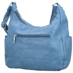 Stylová dámská koženková crossbody kabelka Palmira, džínově modrá
