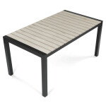 Zahradní stůl 160x90cm, hliník, polywood, černá, AZT-S1514 BK
